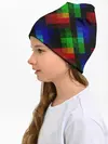 Детская шапка / Разноцветный мраморный узор