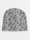Детская шапка / Черное кружево цветочное
