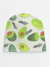 Детская шапка / Авокадо - фруктовый паттерн
