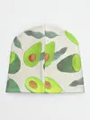 Детская шапка / Авокадо - фруктовый паттерн