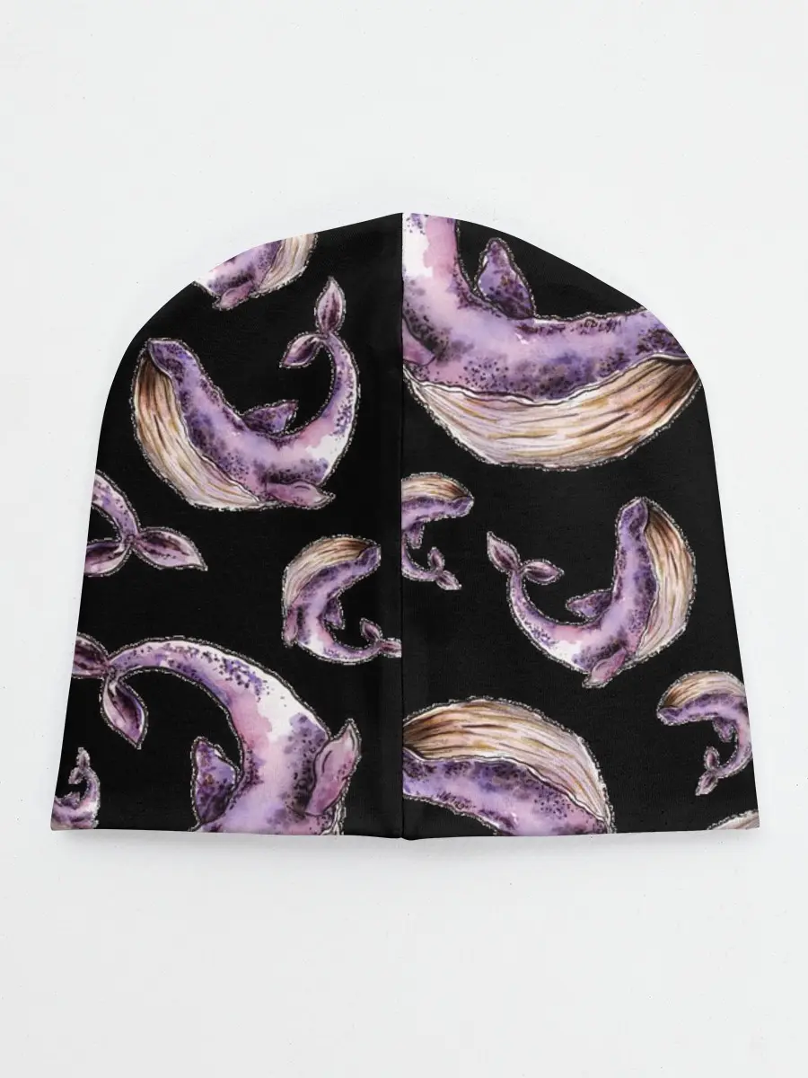 Детская шапка / Лиловые киты