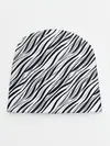 Детская шапка / Черно-белый полосатый тигровый