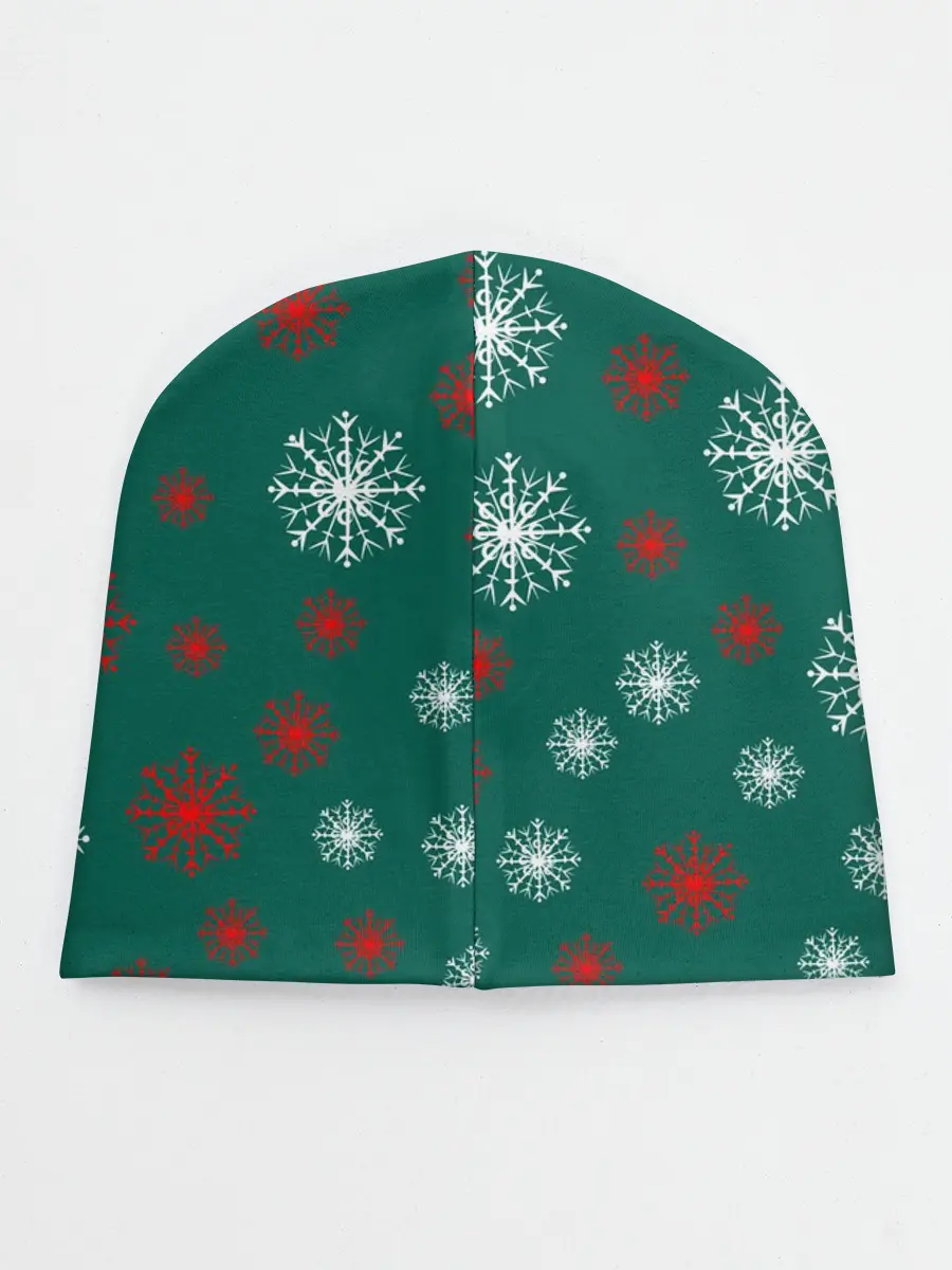 Детская шапка / зимний кролик и снежинки