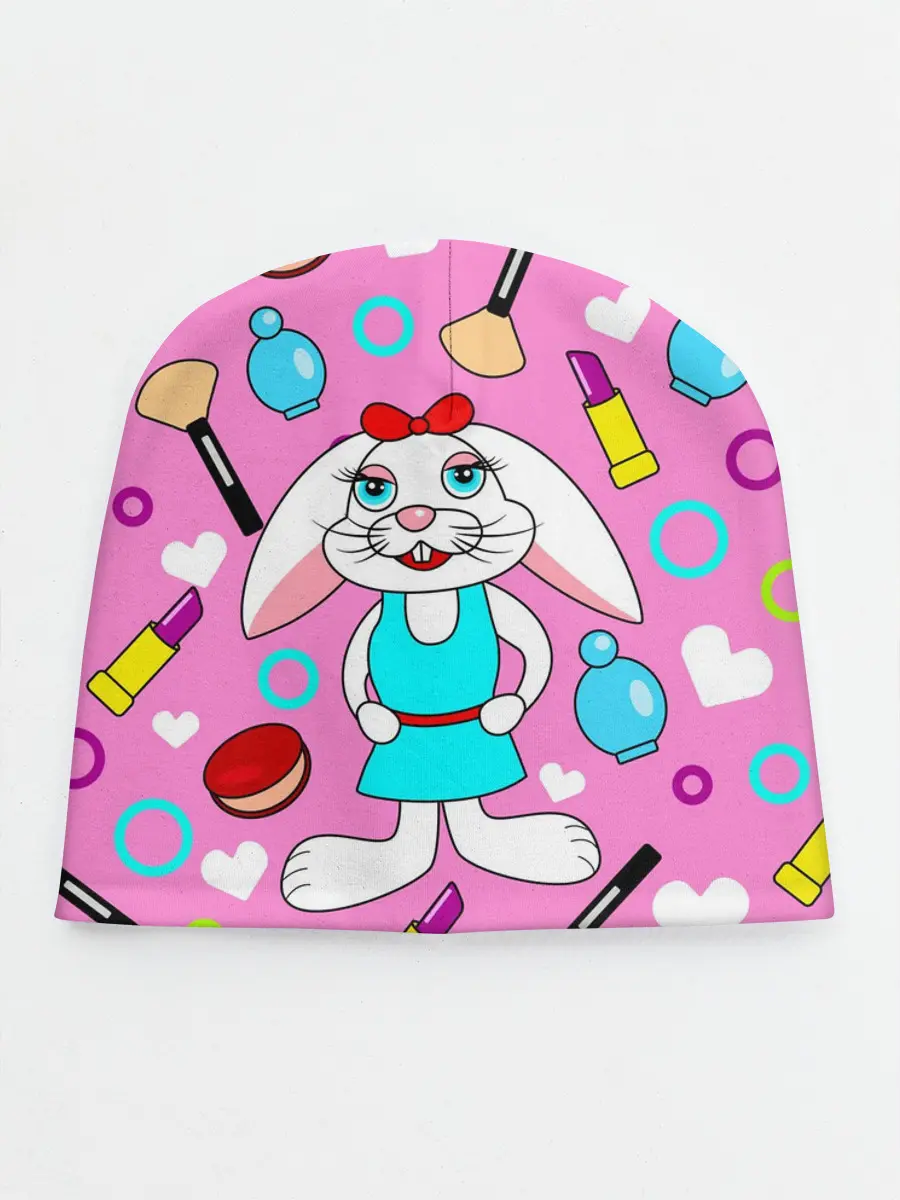 Детская шапка / кролик и косметика