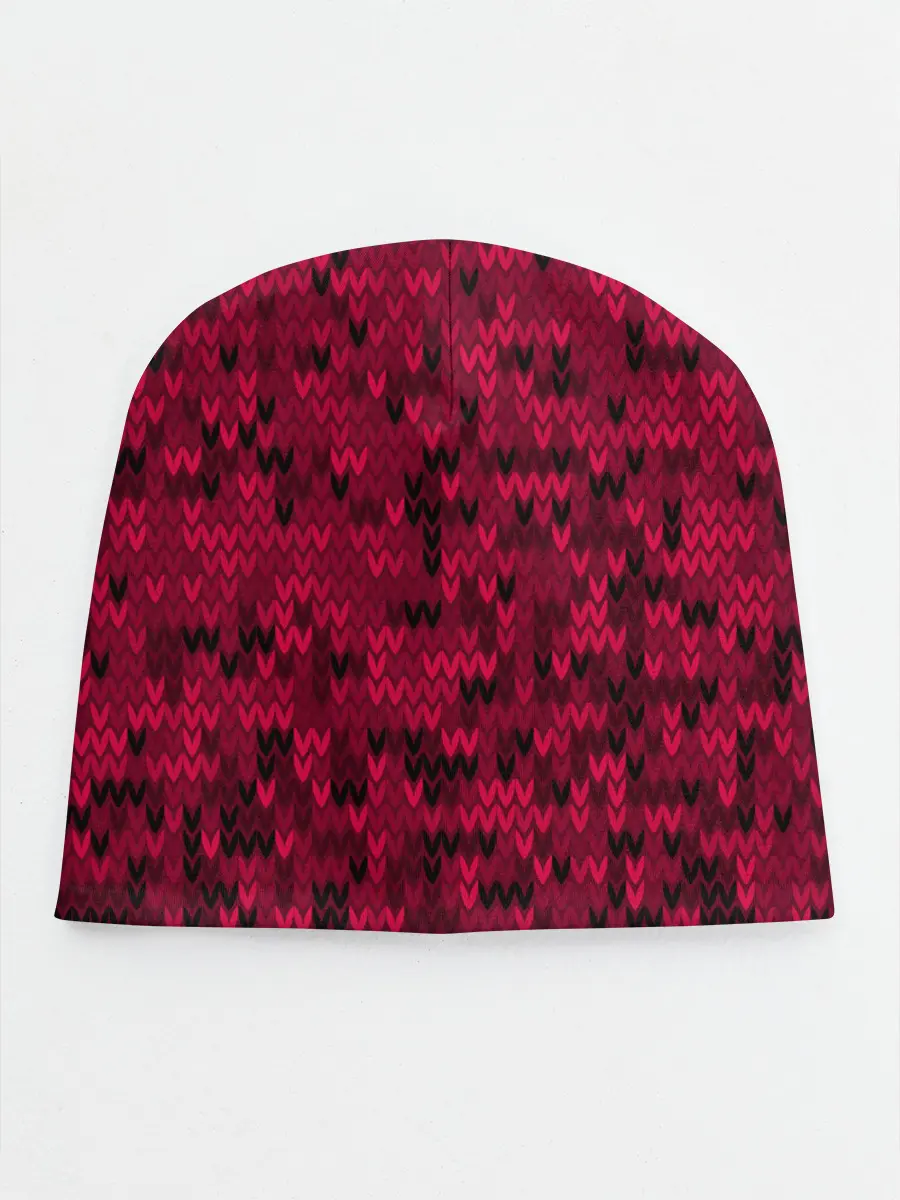 Детская шапка / Красно-черный абстрактный узор