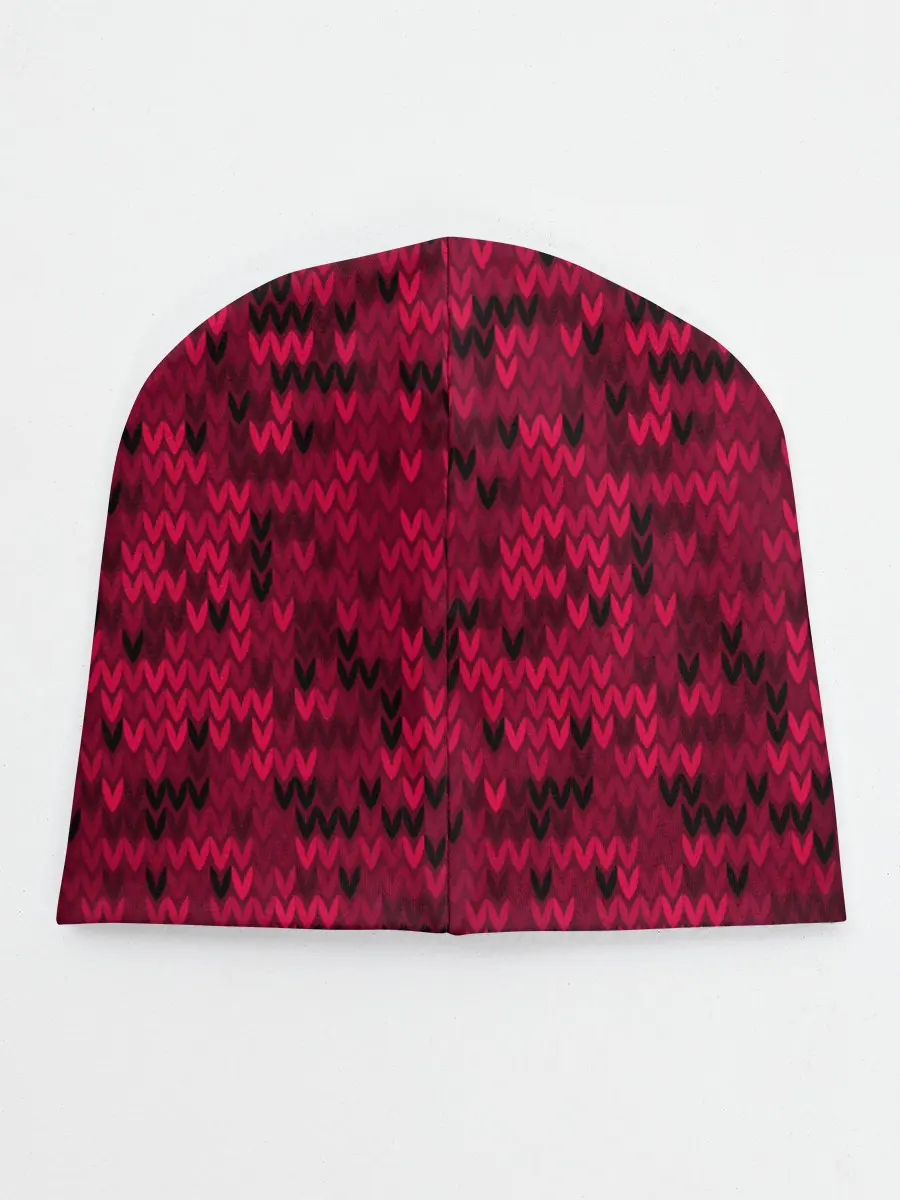 Детская шапка / Красно-черный абстрактный узор