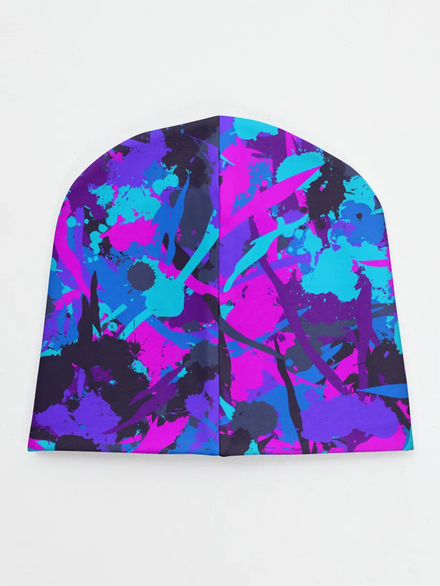 Детская шапка / Неоновые кляксы