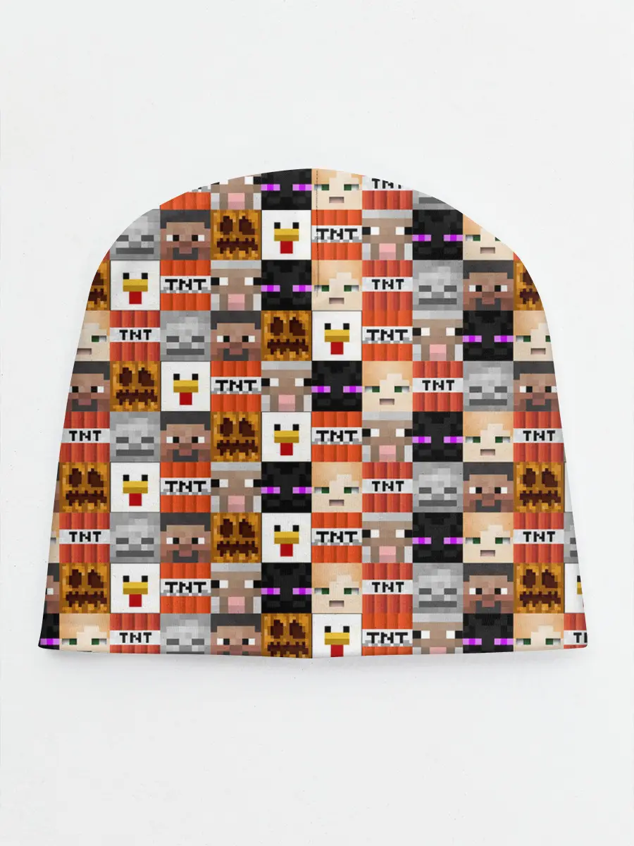 Детская шапка / MINECRAFT КУБИКИ ПЕРСОНАЖИ