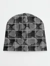 Детская шапка / Черно-серый клетчатый узор