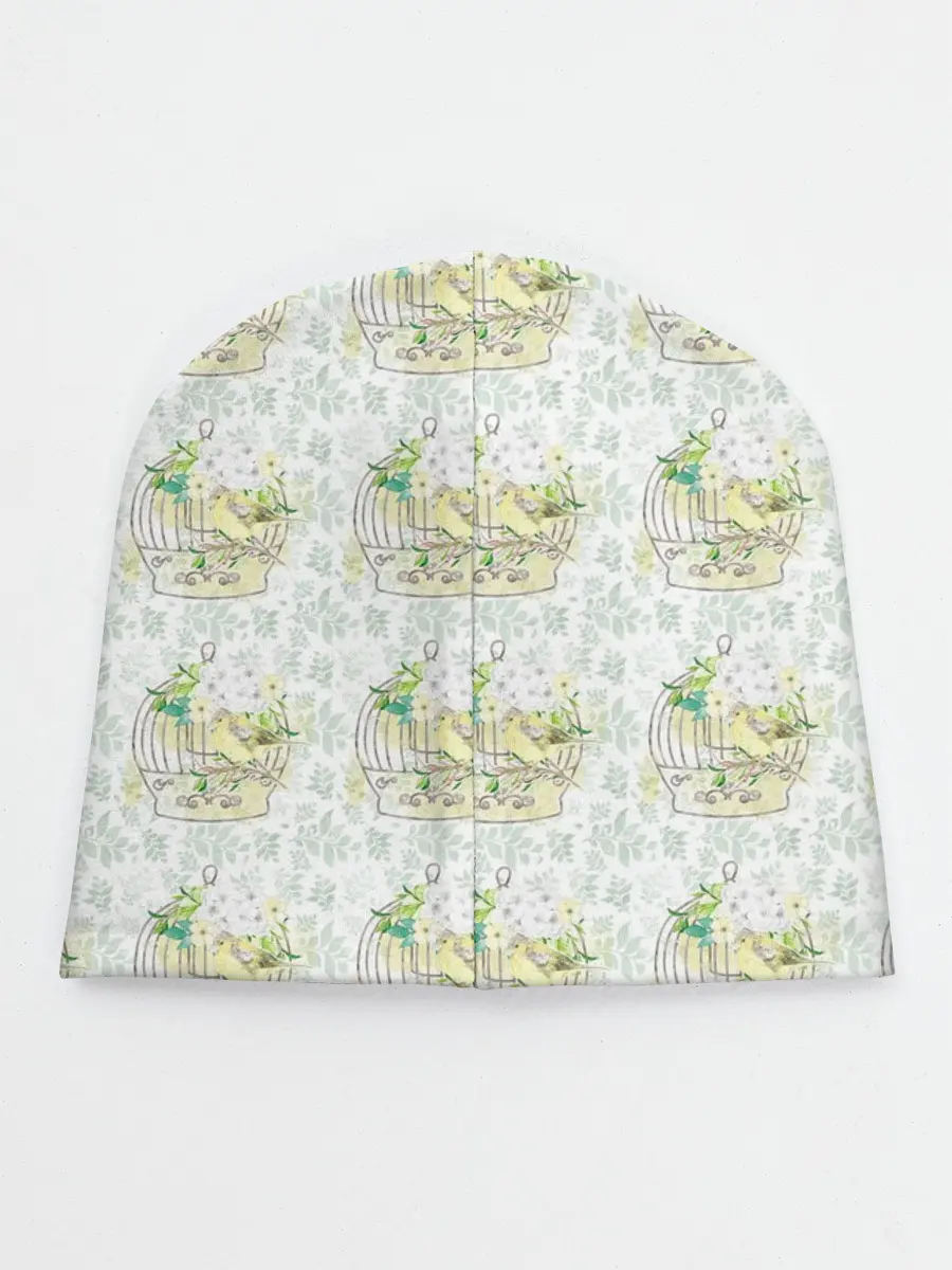 Детская шапка / Канарейки в клетках