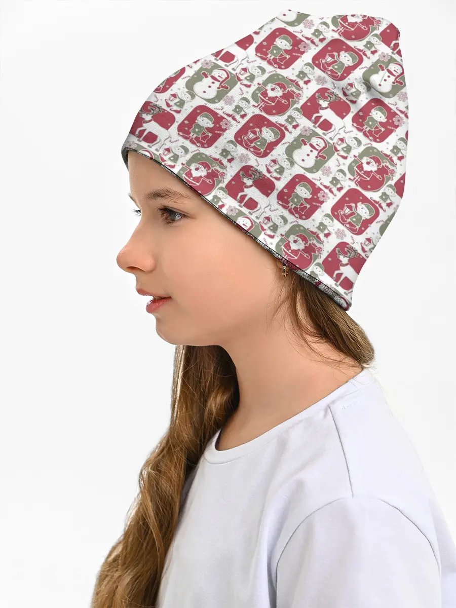 Детская шапка / Санта везёт подарки