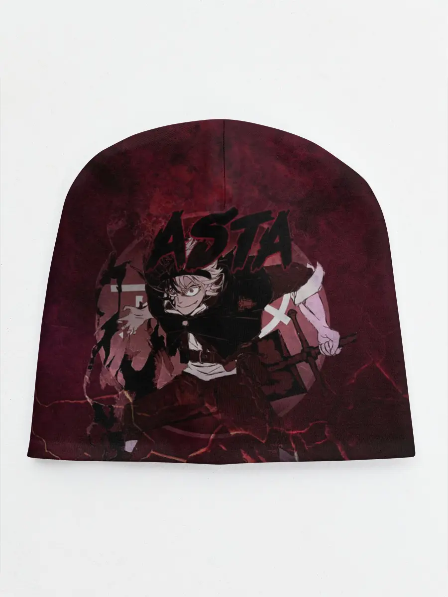 Детская шапка / Аста Черный клевер Red style