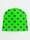 Детская шапка / звездный фон зеленый