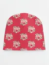 Детская шапка / Красные цветы розы