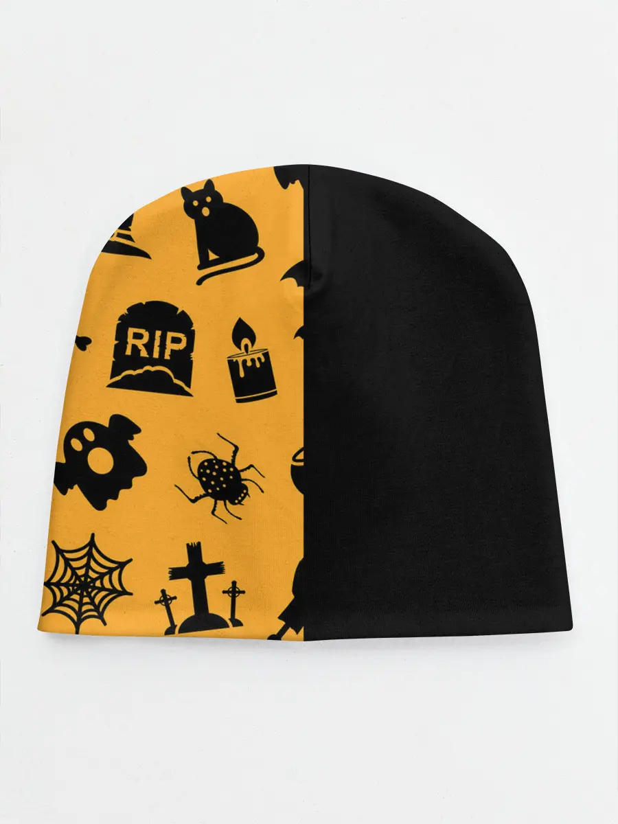 Детская шапка / ЧЕРНО-ОРАНЖЕВЫЙ ХЭЛЛОУИН