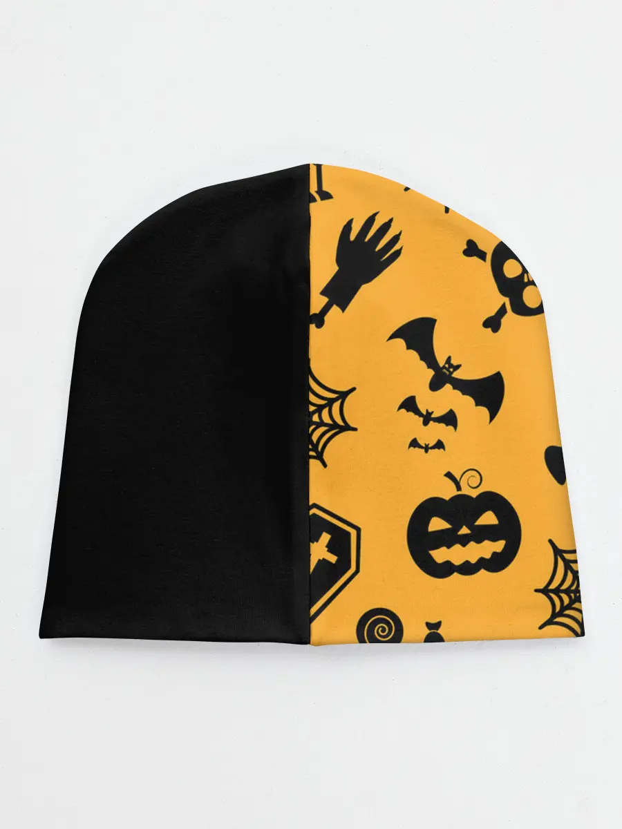 Детская шапка / ЧЕРНО-ОРАНЖЕВЫЙ ХЭЛЛОУИН