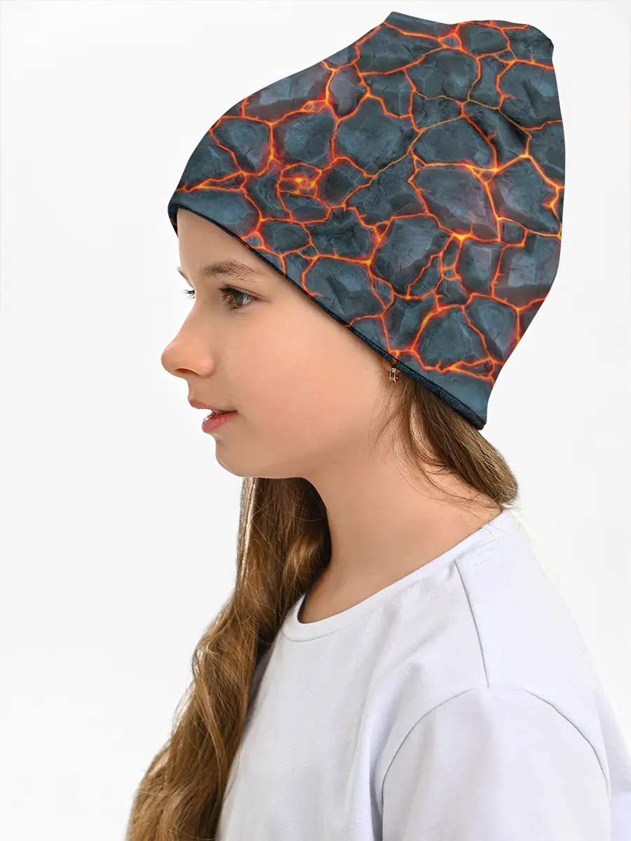 Детская шапка / неоновая магма