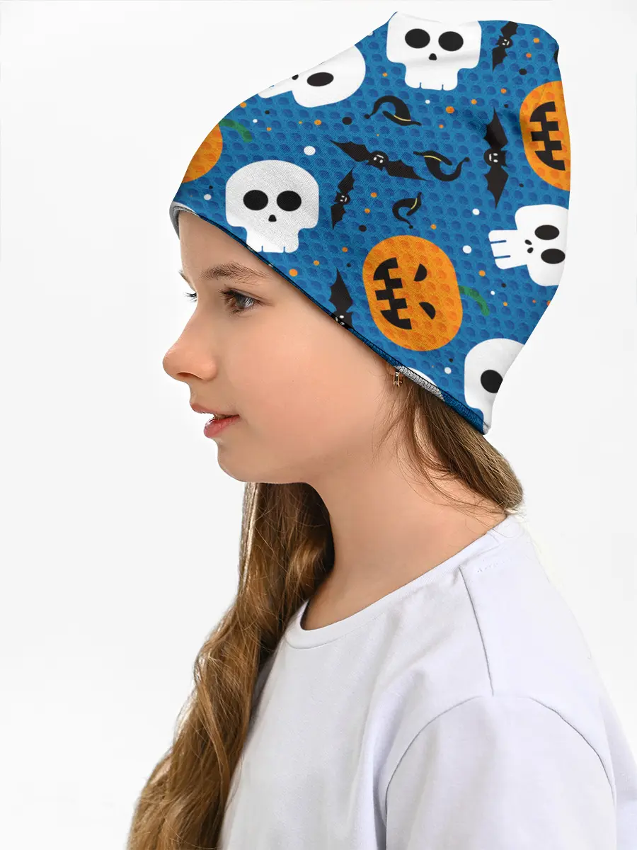 Детская шапка / ЧЕРЕПА И ТЫКВЫ | HALLOWEEN