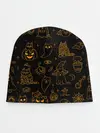 Детская шапка / ХЕЛЛОУИН ПАТТЕРН КОТИКИ / HALLOWEEN KITTY