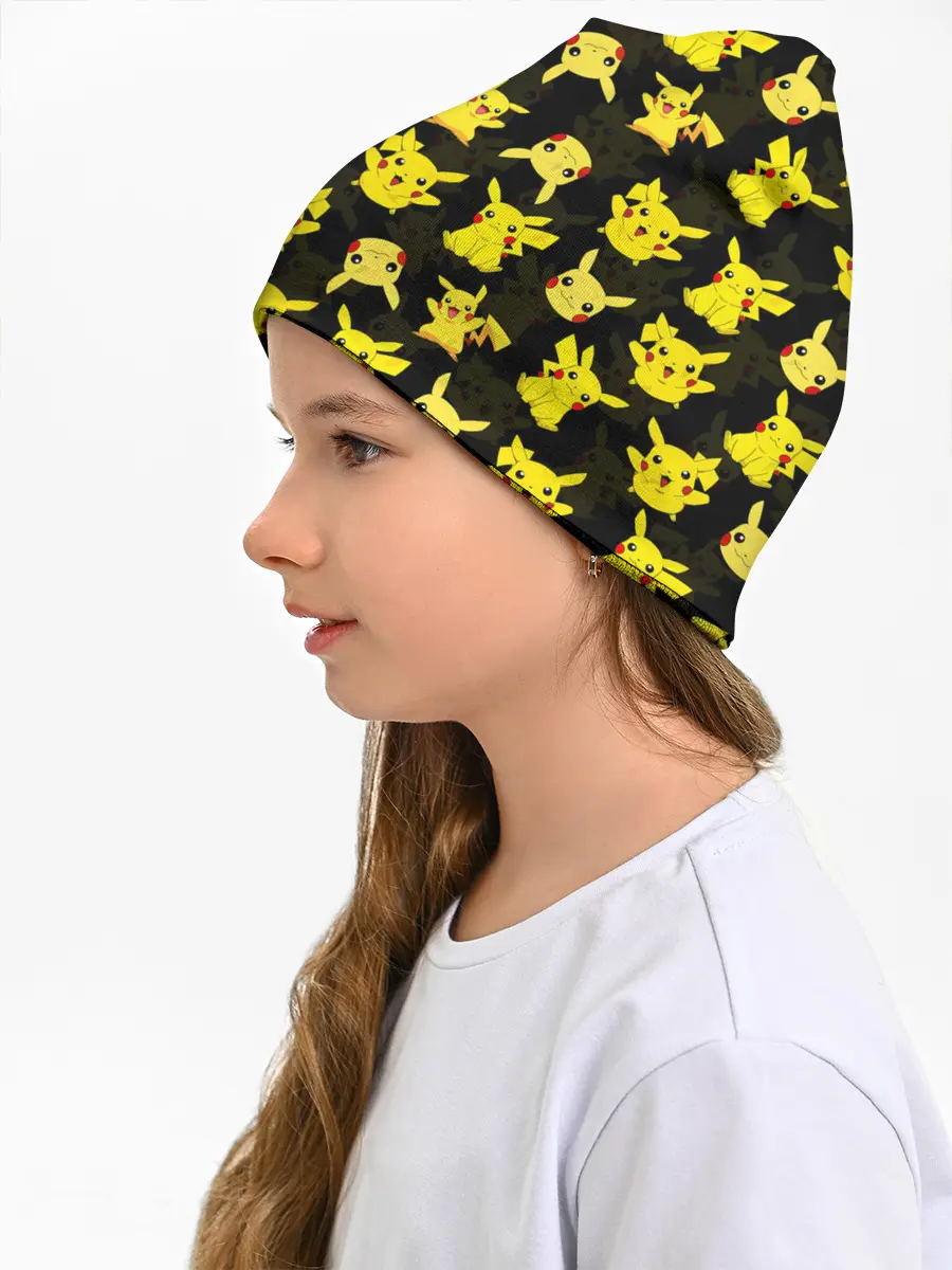 Детская шапка / ПИКАЧУ ПАТТЕРН / PIKA PIKACHU /