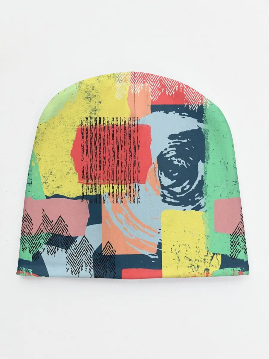 Детская шапка / Желто-зеленый тай-дай