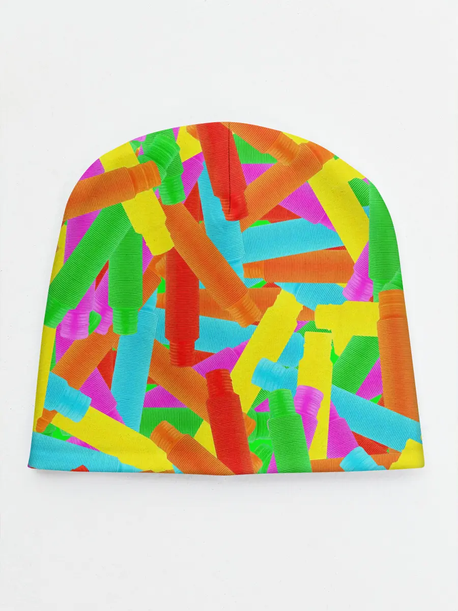 Детская шапка / Фон Цветные трубки Pop Tubes, Поп тубус