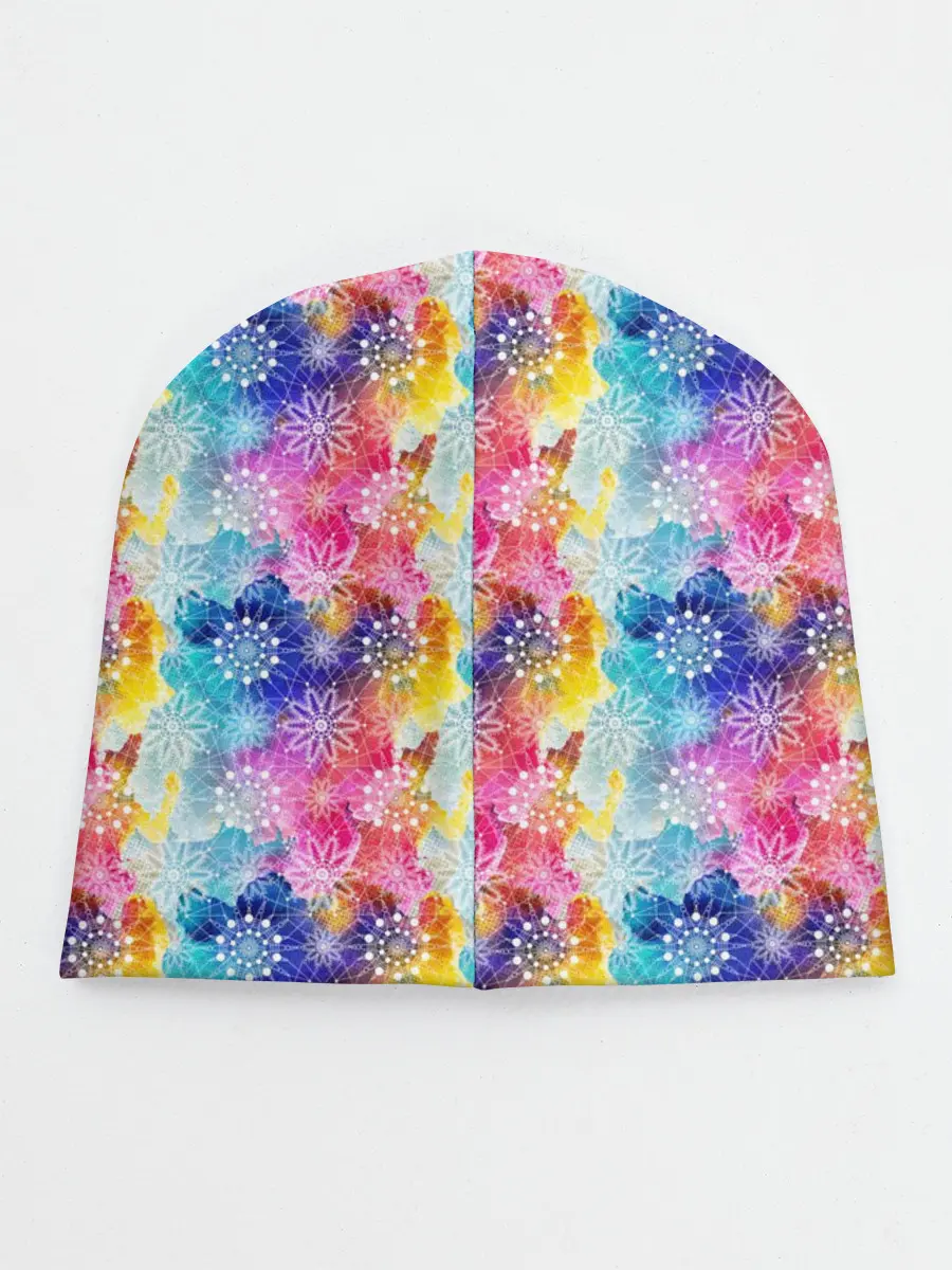 Детская шапка / Радужные Снежные Узоры