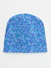 Детская шапка / Голубая пиксель абстракция