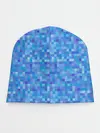 Детская шапка / Голубая пиксель абстракция