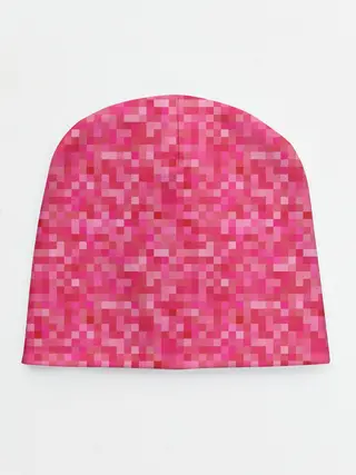 Детская шапка / Цикламеновая пиксельная абстракция