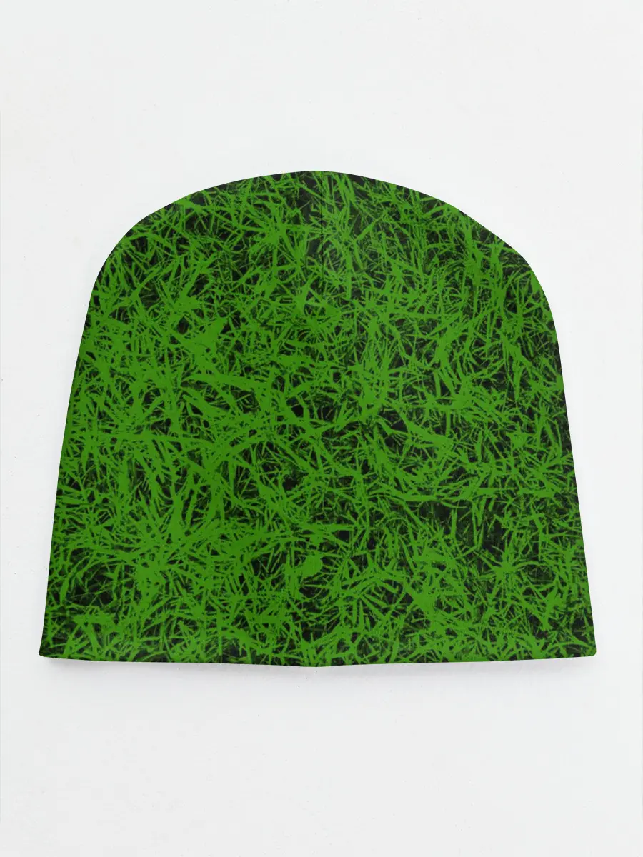 Детская шапка / зелёный паттерн