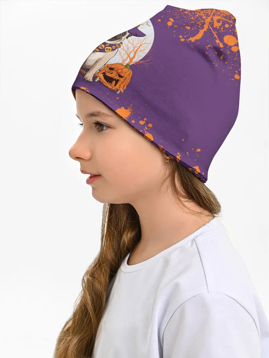 Детская шапка / МОПС НА ХЭЛЛОУИН