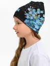 Детская шапка / Букет голубых цветов