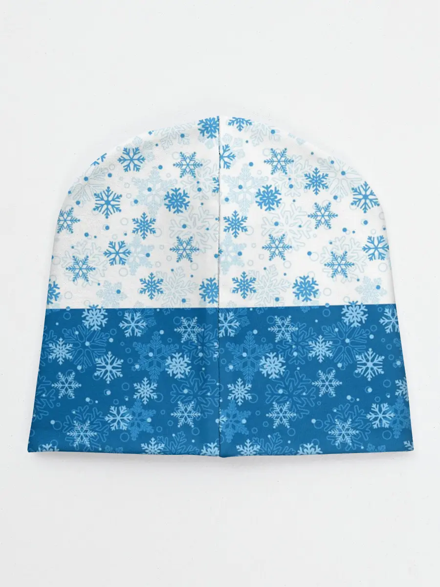 Детская шапка / Светло-Тёмные Снежинки