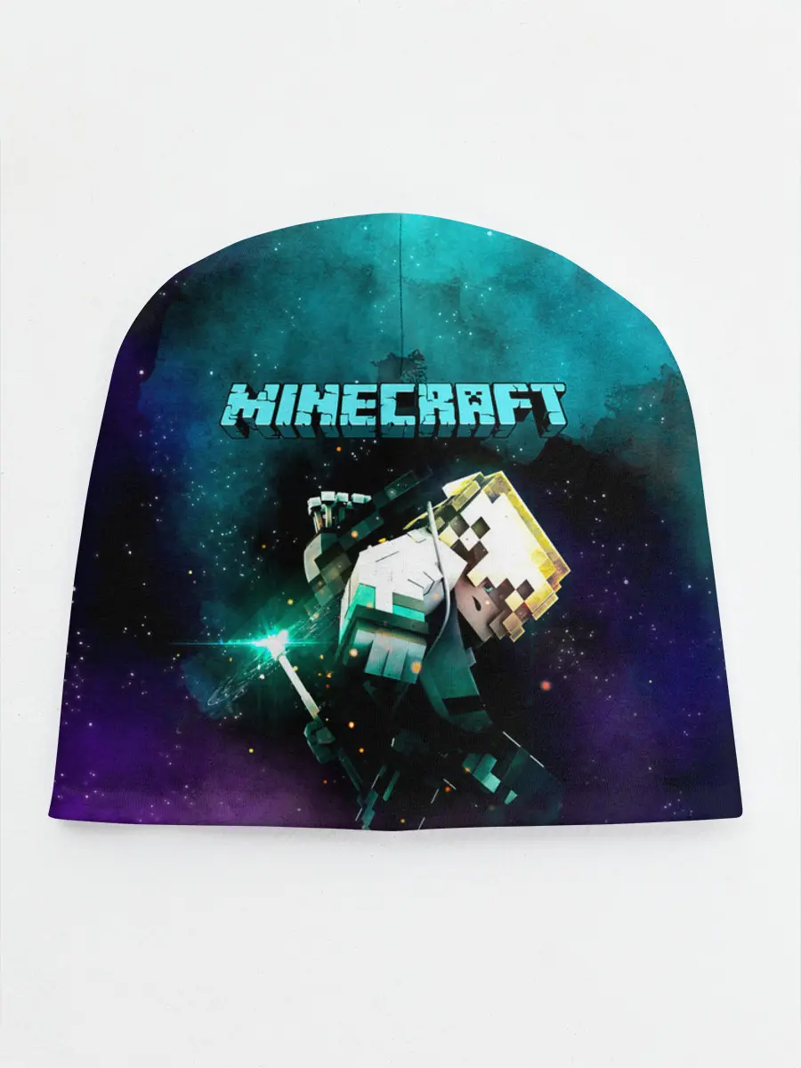 Детская шапка / Стив в космосе - Майнкрафт