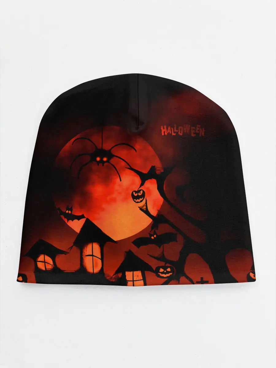 Детская шапка / Красная луна на Хэллоуин