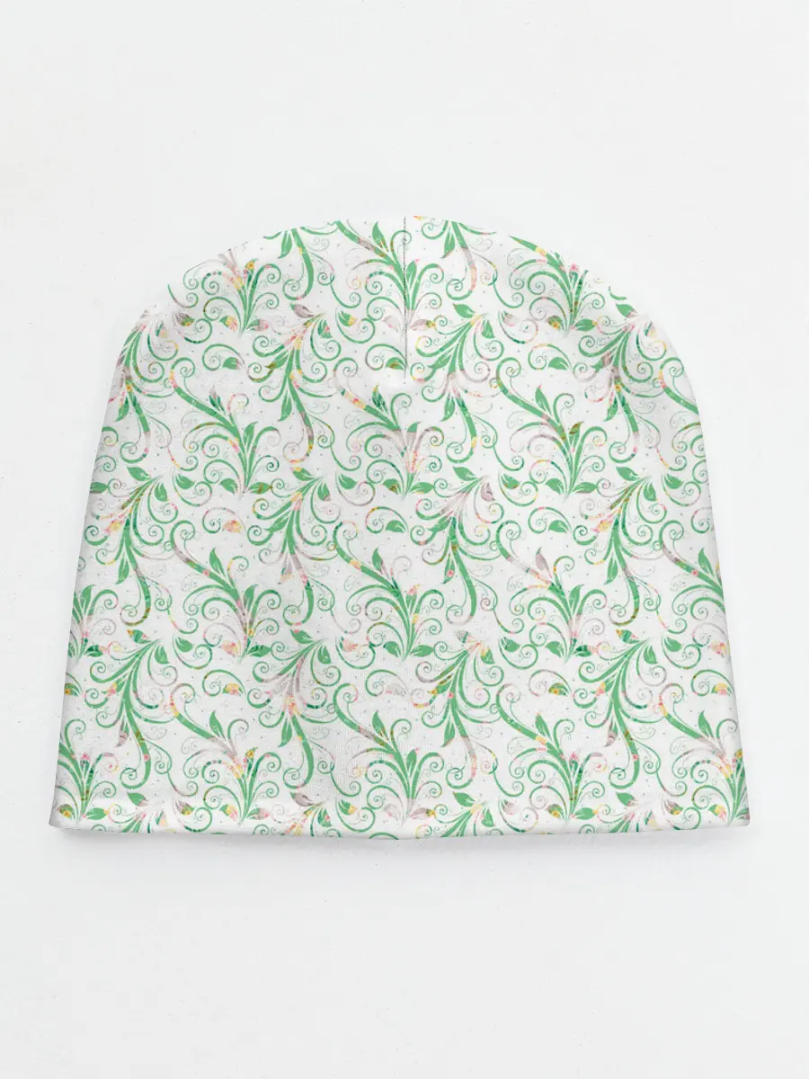 Детская шапка / Весенние узоры из листьев