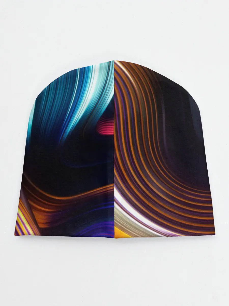 Детская шапка / Цветные неоновые волны