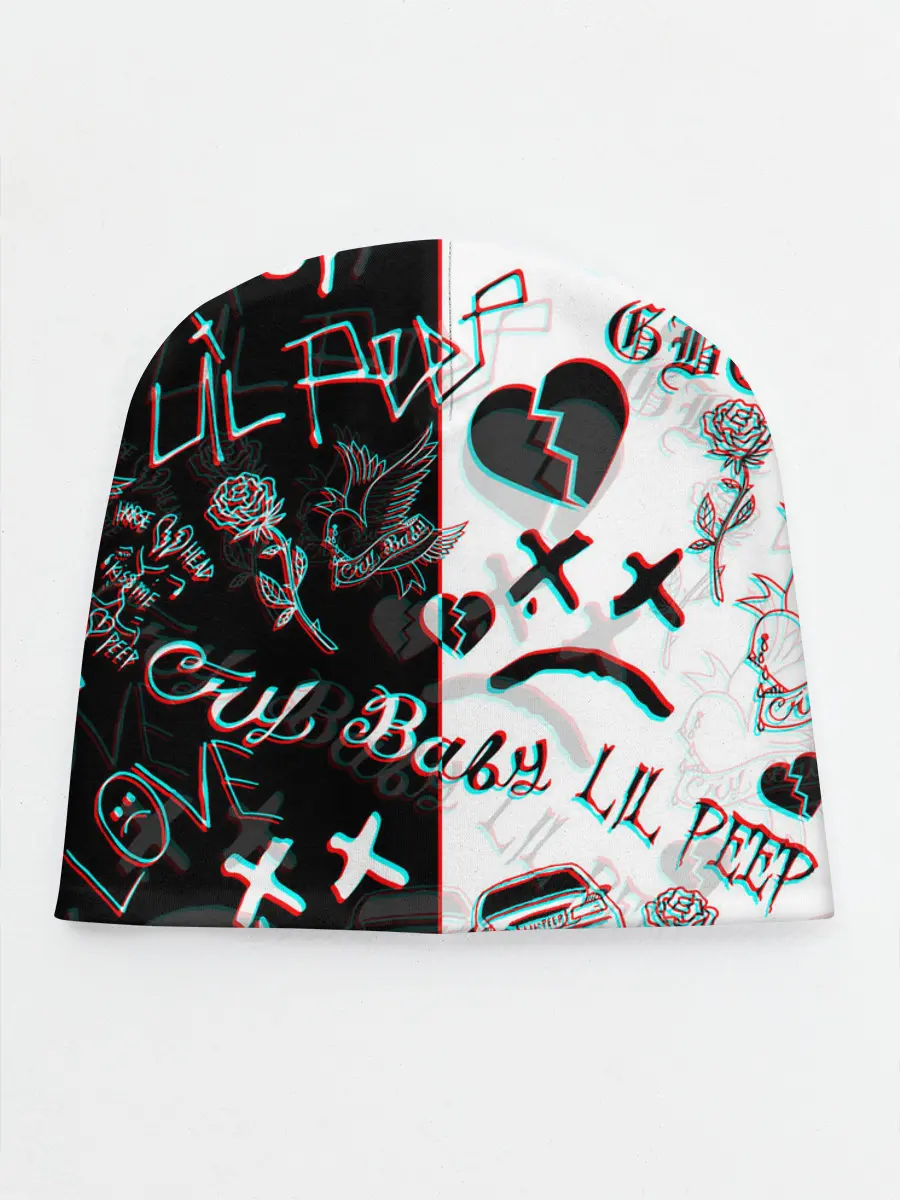 Детская шапка / LIL PEEP GLITCH | ЛИЛ ПИП ГЛИТЧ