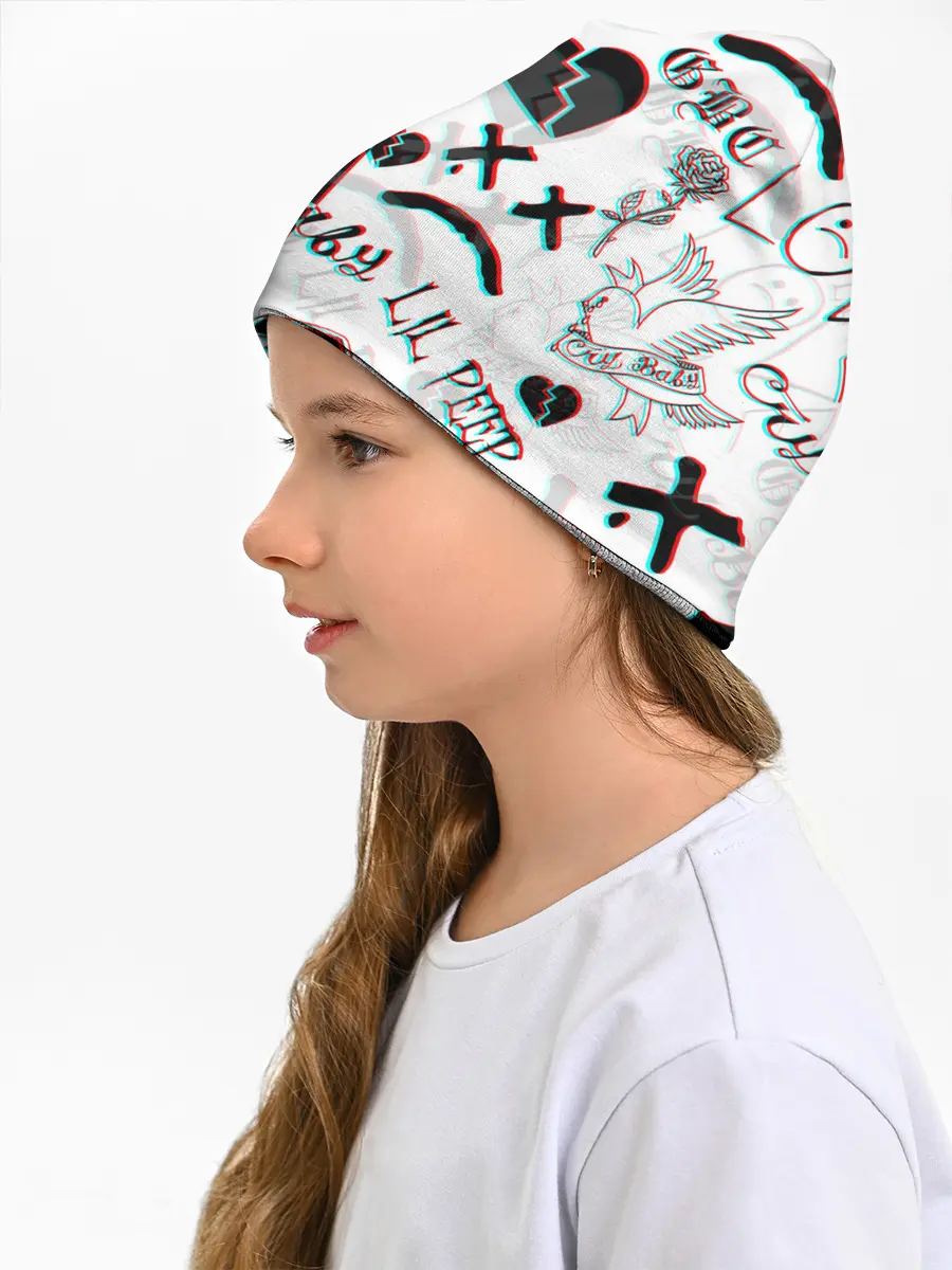 Детская шапка / LIL PEEP GLITCH | ЛИЛ ПИП ГЛИТЧ