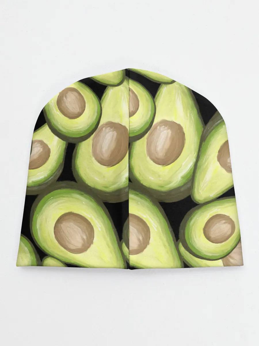 Детская шапка / Avocado background