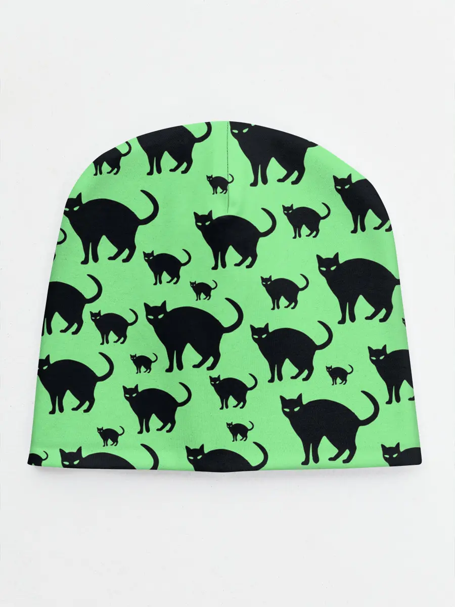 Детская шапка / Кошки черные