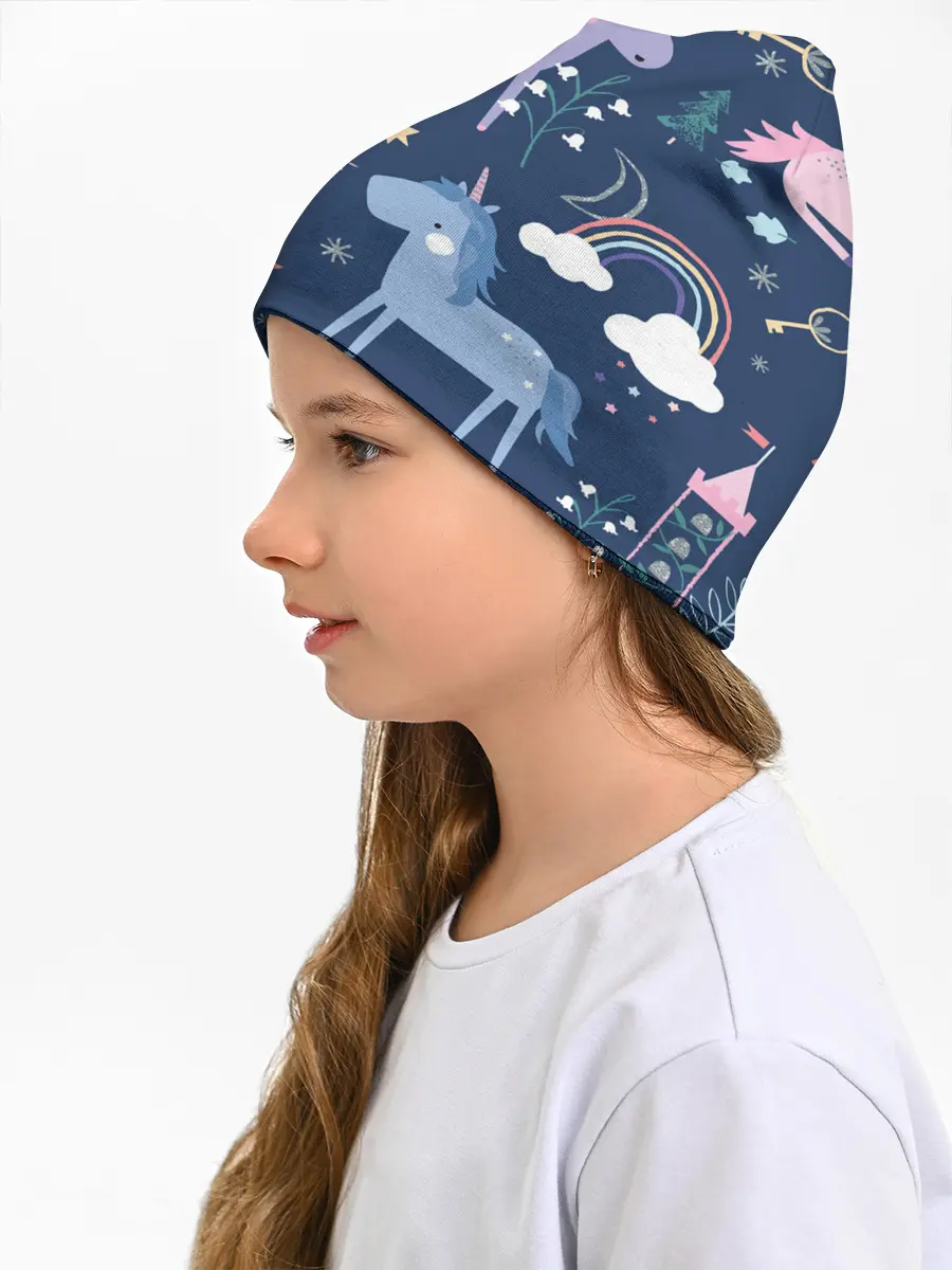 Детская шапка / ЕДИНОРОЖКИ