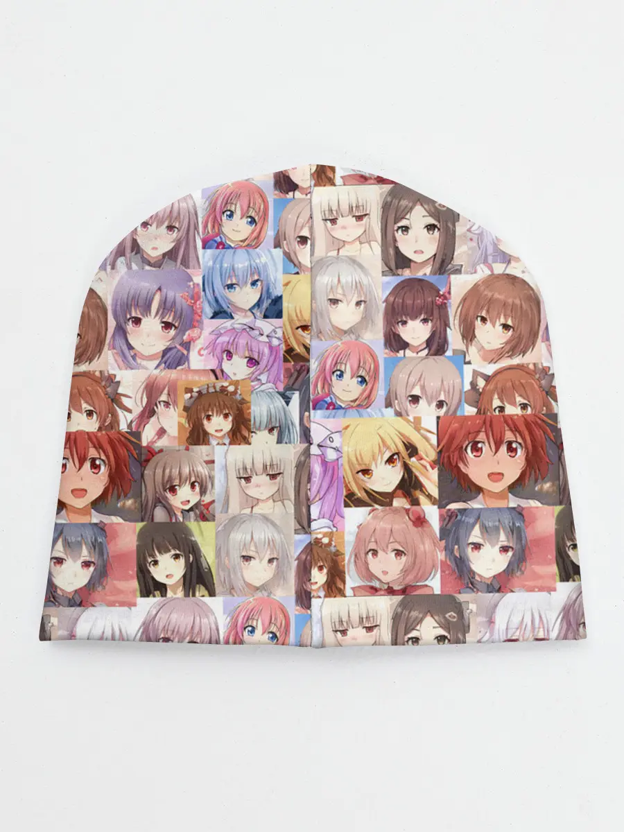 Детская шапка / MANY FACES OF ANIME GIRLS monochrome