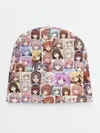 Детская шапка / MANY FACES OF ANIME GIRLS monochrome