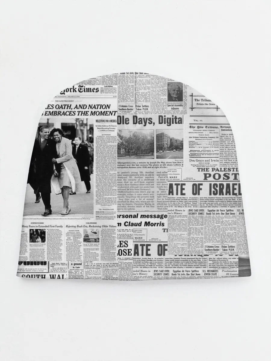 Детская шапка / Газета Newspaper