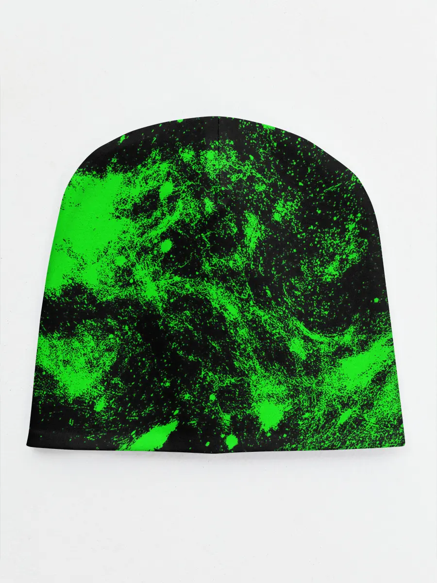 Детская шапка / Зелёная краска
