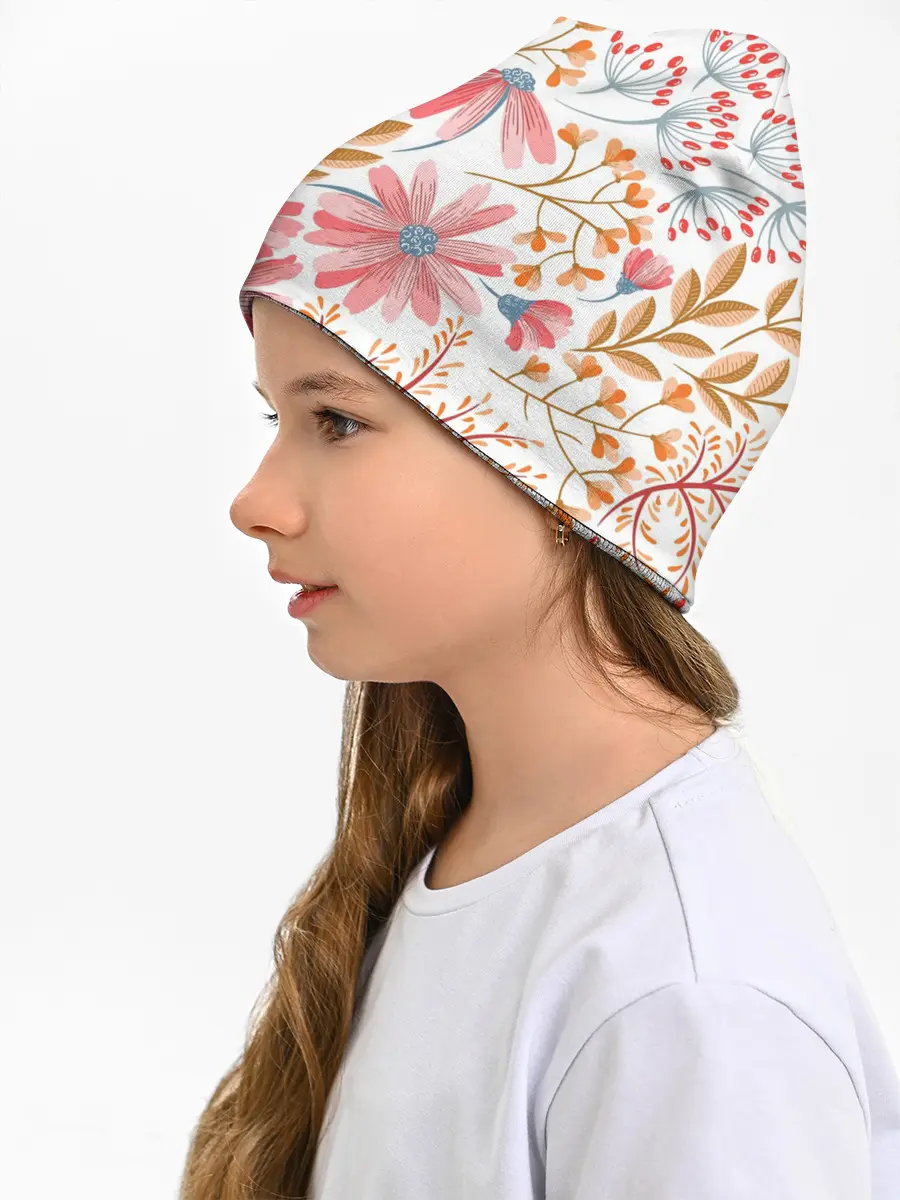 Детская шапка / Цветы