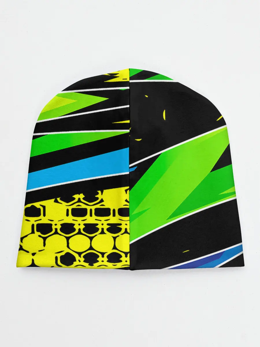 Детская шапка / Light green urban marble