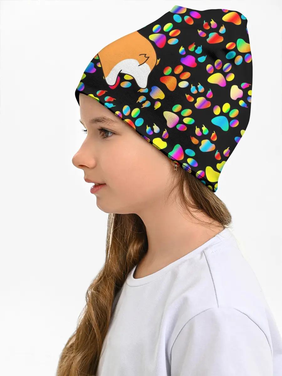 Детская шапка / Корги | Цветные лапки